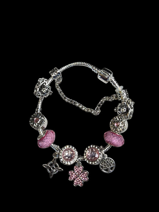 Pink trébol witch knot PND bracelet